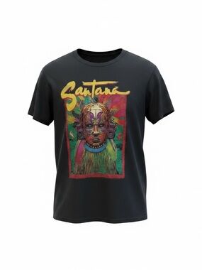 Vintage Y2K Santana Shaman Band Tee Shirt Sz S RARE